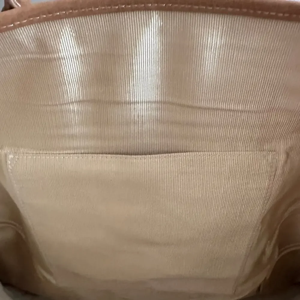 Coldwater Creek vintage NWT floral sueade and leather tote